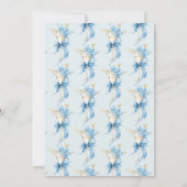 Elegantes Blue Hydrangea Bow-Brautparty Einladung (Rückseite)