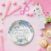 Elegantes Blue Hydrangea Brautparty Pappteller (Party)