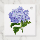 Elegantes Blue Hydrangea Floral Brautparty Geschenkanhänger (Rückseite)