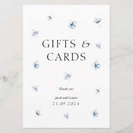 Elegantes Blue Hydrangea Hochzeitsgeschenke & Kart Einladung