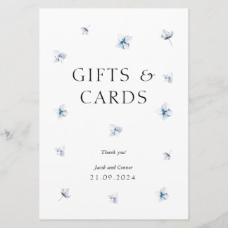 Elegantes Blue Hydrangea Hochzeitsgeschenke & Kart Einladung