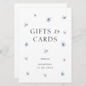 Elegantes Blue Hydrangea Hochzeitsgeschenke & Kart Einladung (Vorne/Hinten)