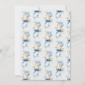 Elegantes Blue Hydrangea Prosecco Bow Brautparty Einladung (Rückseite)