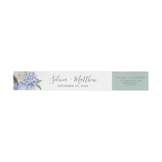 Elegantes Blue Hydrangea Wedding Wrap rund um das (Person)