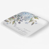 Elegantes Blue Hydrangeas-Brautparty Pappteller (Gewinkelt)