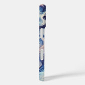 Elegantes Blue & Lila Abstrakt Phone Case ✨ (Rückseite / Rechts)