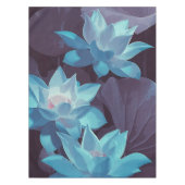 Elegantes Blue Lotus Akryllisches Kunstwerk | Tischdecke (Vorderseite)