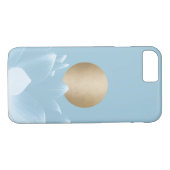 Elegantes Blue Lotus Blume & Gold Case-Mate iPhone Hülle (Rückseite (Horizontal))