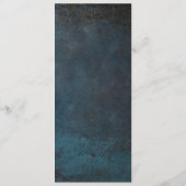 Elegantes Blue Marble Wedding Menu Menükarte (Rückseite)