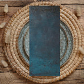 Elegantes Blue Marble Wedding Menu Menükarte