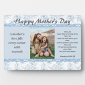 Elegantes Blue Mthers Day Bible Verse Foto Fotoplatte (Vorderseite)