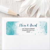 Elegantes Blue Ocean Address Label (Insitu)