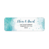 Elegantes Blue Ocean Address Label (Vorne)