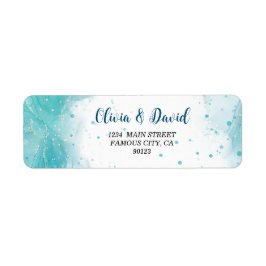 Elegantes Blue Ocean Address Label
