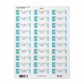 Elegantes Blue Ocean Address Label (Vorne)