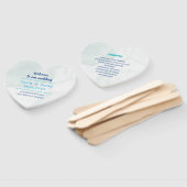 Elegantes Blue Personalisiert Wedding Programm Fächer (Non-assembled)