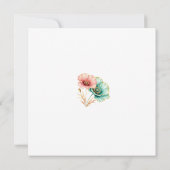 Elegantes Blue & Pink Watercolor Einladung zur Hoc (Rückseite)