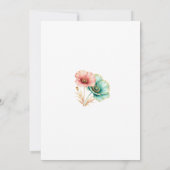 Elegantes Blue & Pink Watercolor Einladung zur Hoc (Rückseite)