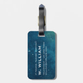 Elegantes Blue Planet Earth Space Solar System Gepäckanhänger (Rückseite vertikal)