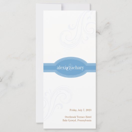 Elegantes Blue Program, Caroline Wedding Collectio (Vorderseite)