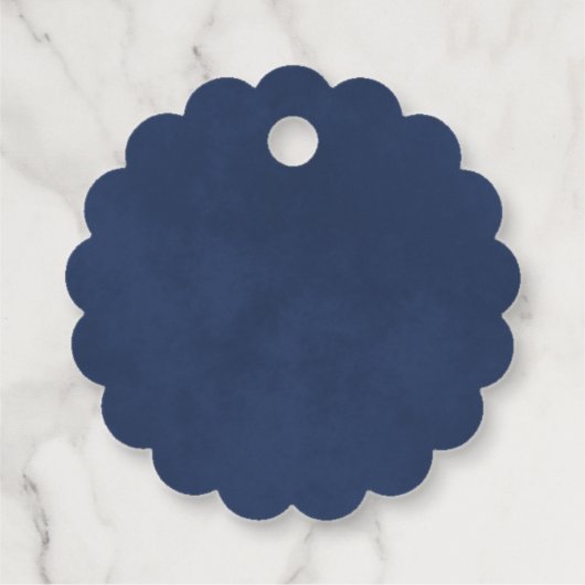 Elegantes Blue Rose Liebe & Danke Brautparty Geschenkanhänger (Rückseite)