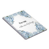 Elegantes Blue Rose Notebook Notizblock (Rechte Seite)