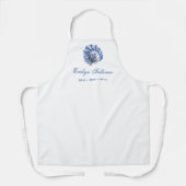 Elegantes Blue Seashell Logo Schürze (Vorderseite)
