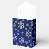 Elegantes Blue Silver Snowflake Personalisiert Geschenkschachtel (Geöffnet)