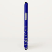 Elegantes Blue Silver Wirbel Benutzerdefiniertes S Case-Mate iPhone Hülle (Hinten/Rechts)