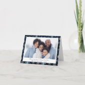 Elegantes Blue Snowflakes Weihnachten Foto (Vorderseite)