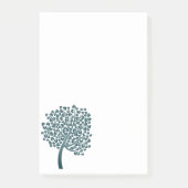 Elegantes Blue Tree Herzdesign Post-it Klebezettel (Vorderseite)