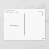 Elegantes Blue Vintag Snowflakes Foto Feiertagspostkarte (Rückseite)