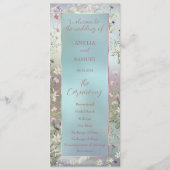 Elegantes Blue Watercolor Floral Flat Program Programm (Vorderseite)