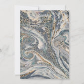 Elegantes Blue Watercolor Ocean Swirl Hochzeit Einladung (Rückseite)