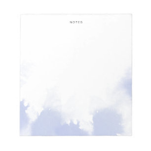 Elegantes Blue Watercolor Personalisiert Notepad Notizblock