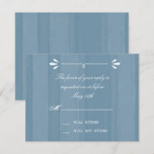 Elegantes Blue Watercolor UAWG RSVP Karte (Vorne/Hinten)