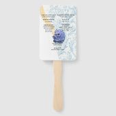 Elegantes Blue Wedding Gown Programm Fächer (Rückseite)