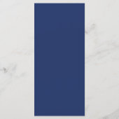 Elegantes Blue Wedding Menu Menükarte (Rückseite)