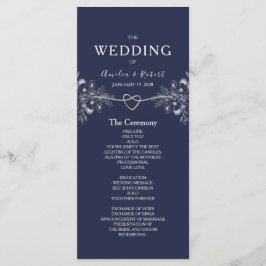 Elegantes Blue Wedding Programm