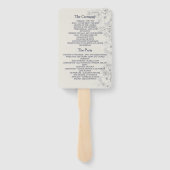 Elegantes Blue Wedding Programm Fächer (Rückseite)