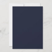 Elegantes Blue Wedding Zeremony Program Einladung (Rückseite)