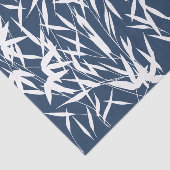 Elegantes Blue & White Foliage Blätter Seidenpapier (Ausschnitt)