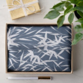 Elegantes Blue & White Foliage Blätter Seidenpapier (Geschenk)