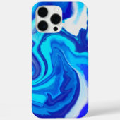 Elegantes Blue & White Marble Design Phone Case (Rückseite)