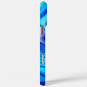 Elegantes Blue & White Marble Design Phone Case (Rückseite / Rechts)