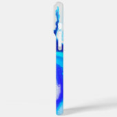 Elegantes Blue & White Marble Design Phone Case (Rückseite / Links)