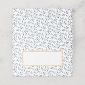 Elegantes Blue Willow Pattern Abendessen Party Platzkarte (Außenseite Aufgefaltet)