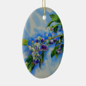 Elegantes Blueberry-Aquarellbild Keramikornament (Rechts)