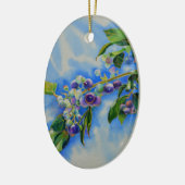 Elegantes Blueberry-Aquarellbild Keramikornament (Links)