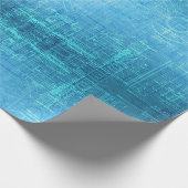 Elegantes Blueprint künstlerisches Retro-Design Geschenkpapier (Ecke)